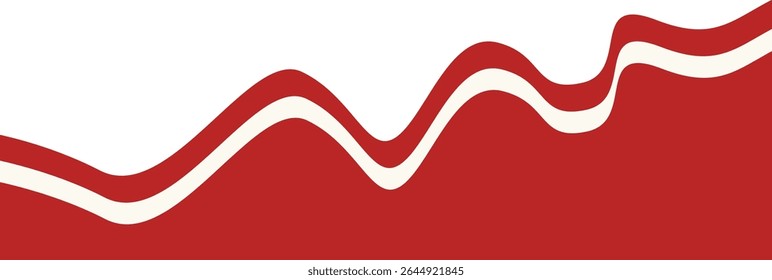 Indonesian Flag Ribbon Illustration. Isolated Flat Vector Graphic