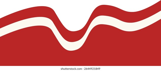 Indonesian Flag Ribbon Illustration. Isolated Flat Vector Graphic