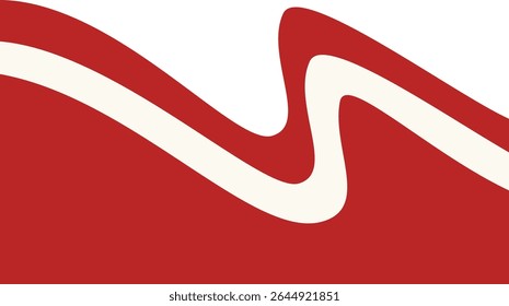 Indonesian Flag Ribbon Illustration. Isolated Flat Vector Graphic