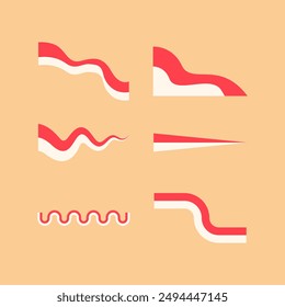 Indonesian Flag Shaped decoration vector