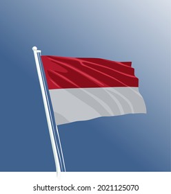 Indonesian flag simple vector for illustration