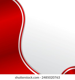 Fondo de degradado de Plantilla de bandera indonesia. Fondo de degradado blanco y rojo con espacio de copia