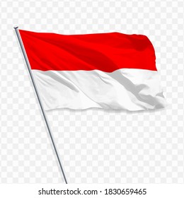 Indonesian Flag Transparent Background Vector Illustration Stock Vector ...