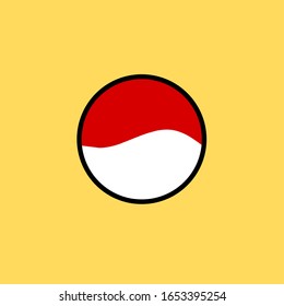 Indonesian flag vector, vector design with a simple concept.