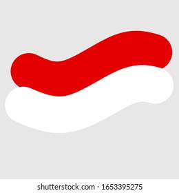 Indonesian flag vector, vector design with a simple concept.