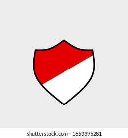 Indonesian flag vector, vector design with a simple concept.