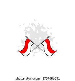 Indonesian flag vector design template illustration