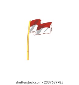 diseño de ilustración vectorial de bandera indonesia
