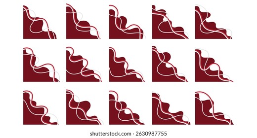 Indonesian Flag Wave Corner Set