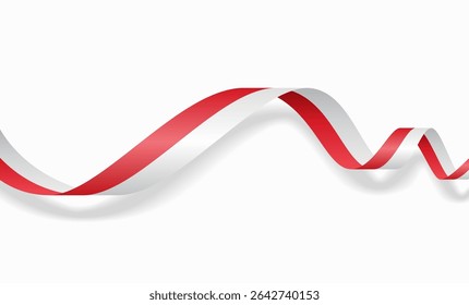 Fundo abstrato ondulado da bandeira indonésia. Ilustração vetorial.