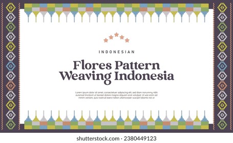 Indonesian Flores Pattern Weaving Illustration