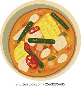 Indonesian Food Culinary Illustration Set