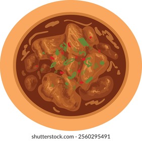 Indonesian Food Culinary Illustration Set