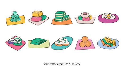 Indonesian Food Doodle Set Collection