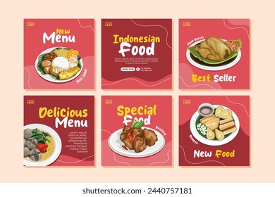 Indonesian food social media post template