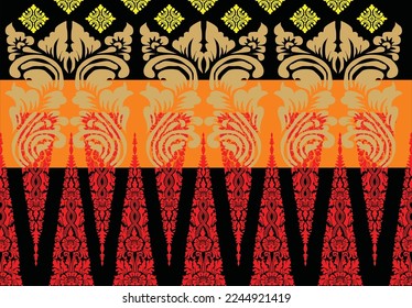 Indonesian geometric batik motifs with Balinese flower patterns, exclusive and classic, are suitable for various purposes. EPS VECTOR 10