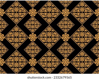 Indonesian geometric batik motifs with Balinese flower patterns, exclusive and classic, are suitable for various purposes. EPS VECTOR 10