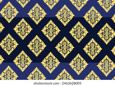 Indonesian geometric batik motifs with Balinese flower patterns, exclusive and classic, are suitable for various purposes. EPS VECTOR 10