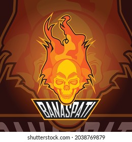 Indonesian ghost is banaspati. Esport logo design. Logo for esport team, Steamer, Gammer, Sport, ect