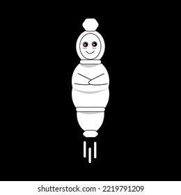 Indonesian ghost, cute white Pocong