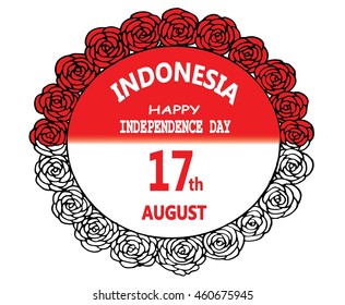 Indonesian happy Independence Day, creative illustration