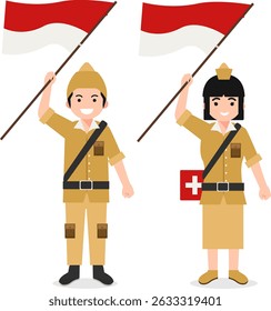 Celebração do Dia dos Heróis da Bandeira Nacional da Indonésia