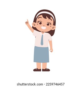 Indonesian high school student. Education concept illustration