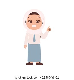 Indonesian high school student. Education concept illustration