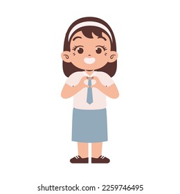 Indonesian high school student. Education concept illustration
