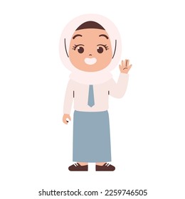 Indonesian high school student. Education concept illustration