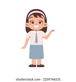 Indonesian high school student. Education concept illustration