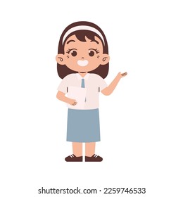 Indonesian high school student. Education concept illustration