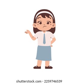 Indonesian high school student. Education concept illustration
