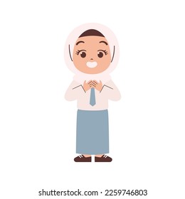 Indonesian high school student Wear uniform