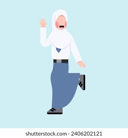 Indonesian Hijab Senior High School Student