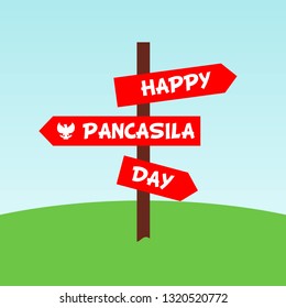 Indonesian Holiday Pancasila Day Illustration