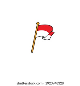 Indonesian icon flags vector design