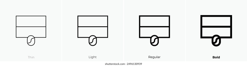 indonesisches Symbol. Dünnes, helles Design im regulären und kühlen Stil, einzeln auf weißem Hintergrund