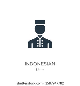 Indonesian icon vector. Trendy flat indonesian icon from user collection isolated on white background. Vector illustration can be used for web and mobile graphic design, logo, eps10