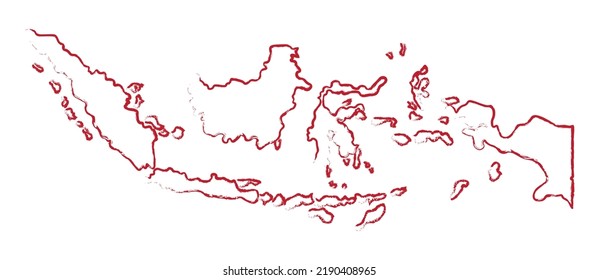 Indonesian Independence Day, Indonesian archipelago with red and white background and diversity