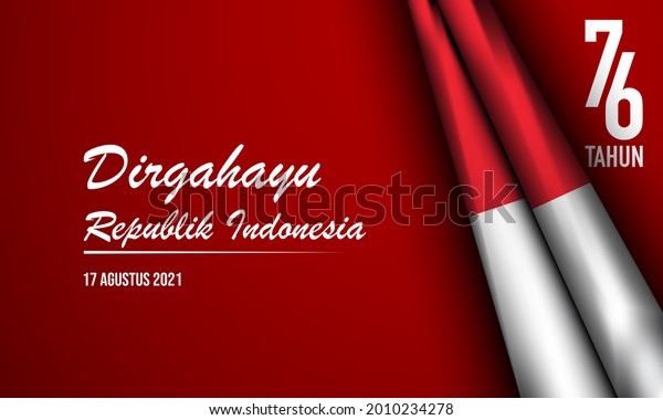 Indonesian Independence Day Background Design Translate Stock Vector 