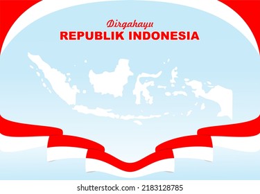 Indonesian Independence Day Background Template, greeting card, banner
