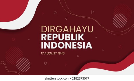 Indonesian independence day background vector