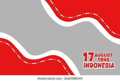 Indonesisch Independence Day Hintergrund Vektor eps. Simple Background corner Indonesian Independence Day 17. August 1945.