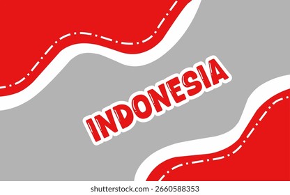 Indonesian Independence Day background vector eps. Simple Background corner Indonesian Independence Day 17th August 1945.