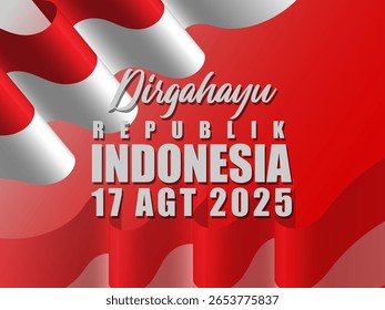 Banner do Dia da Independência da Indonésia, 17 de agosto de 2025
