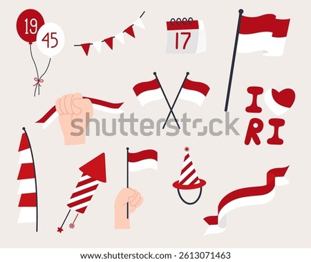 Indonesian Independence Day celebration elements.