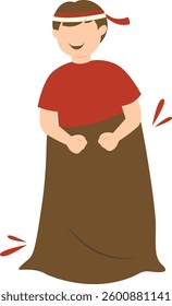 Indonesian Independence Day Competition. Vector Illustration with Cartoon Design Style.