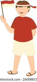 Indonesian Independence Day Competition. Vector Illustration with Cartoon Design Style.