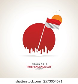 Indonesian Independence Day. Indonesian Independence Day creative Design for social media post